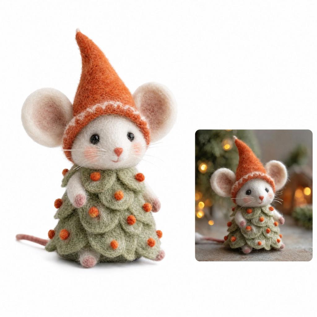 Christmas Tree Ornament with Cute Outfit, Hanging Holiday Decoration for Home