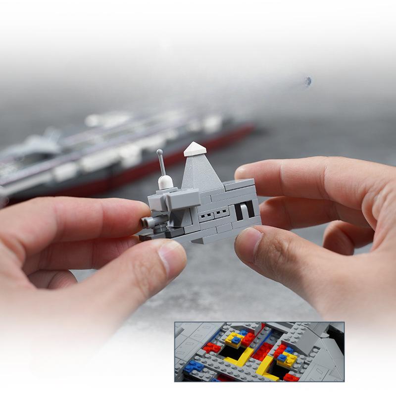 434pcs Military Series Chinese Navy 076 Amphibious Assault Ship Children's Building Block Toys No Box