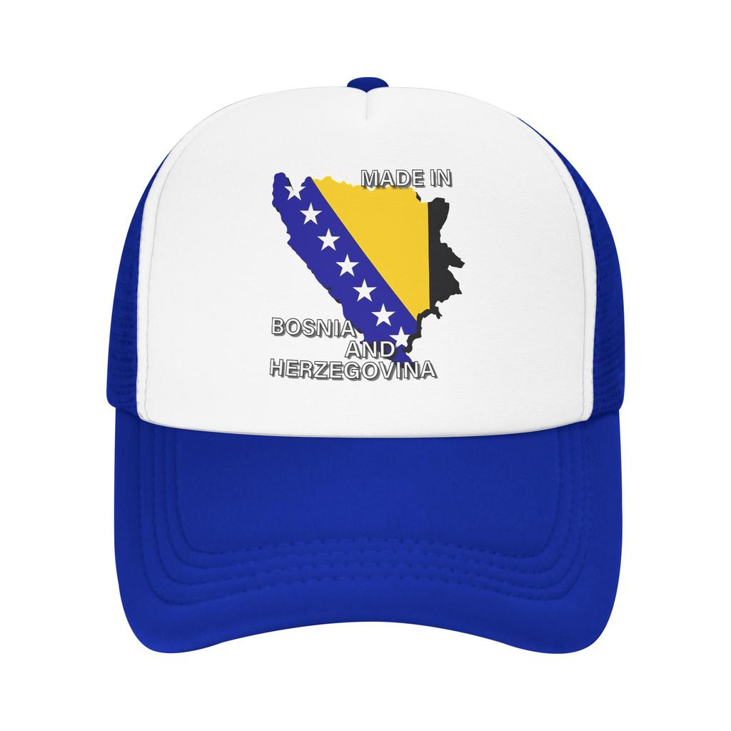 Bosnia and Herzegovina Flag Cap For Unisex Women Cool Baseball Cap Trucker Hat Travel Headewear Adjustable