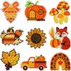 Pumpkin Pickup Truck Embroidery Cloth Sticker Mushroom Patch Sticker Bag Decoration Cloth Sticker Fox Pumpkin Embroidery Chapter Boy Ironing