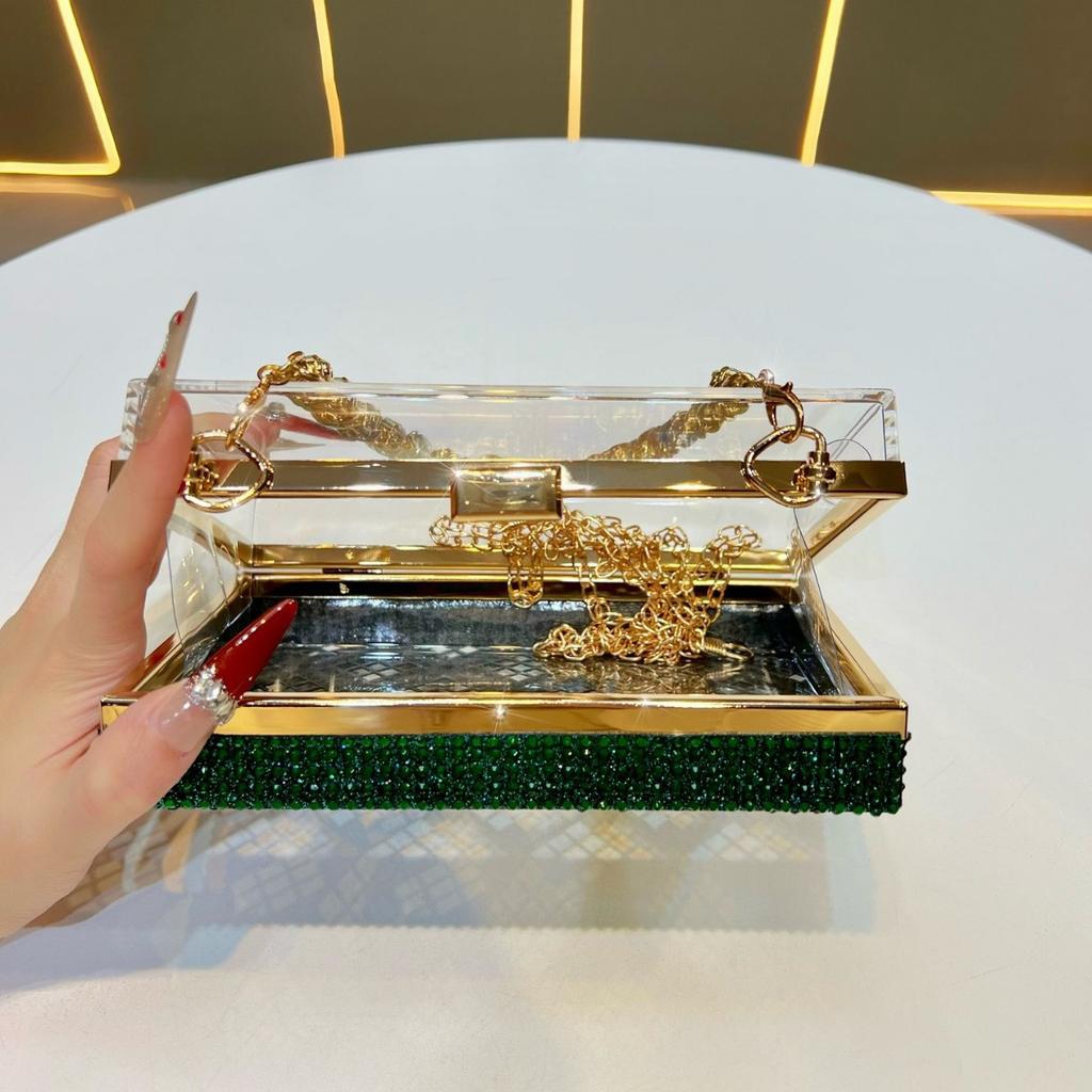 Handbag with An Elegant Style, Hand-held Bag, Chain Shoulder Bag, Evening Bag, Transparent Crossbody Bag for Women