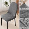 Stretch Chair Cover Leaf Jacquard Dining Chair Slipcover Solid Color Curved Chair Protector for Party Home Pokrowce Na Krzesła