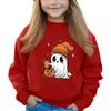 Halloween Day Girls Round Neck Pullovers For Kids Printed Baby Tops