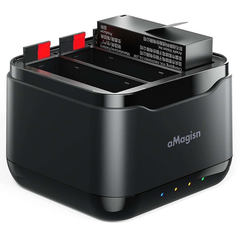 AMAGISN For Insta360 Ace Pro 2 Battery Charger Charging Dock Storage Case (Batteries Not Included)