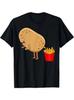 Amusing Potato and Fries Graphic Tee Shirt