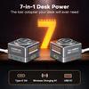 QOOVI 7 in 1 GaN 65W USB Type C Charger Station Fast Charging PD3.0 PPS Wireless Charge For iPhone iWatch Laptop iPad Samsung