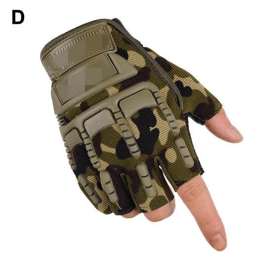 1 Pair Anti-slip Breathable Outdoor Military Climbing Airsoft Half Finger Gloves