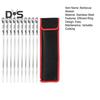 6/10Pcs Stainless Steel BBQ Skewers with Storage Bag Ring Design Flat BBQ Needle Metal Stick for Grilling Sausages Seafood Veggies