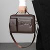 Shoulder Bag Adjustable Strap Waterproof Solid Color Lightweight Large Capacity Crossbody Bag for Business
