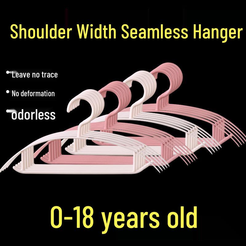 

Non-Slip Children s Hangers for Infants, Toddlers, and Older Kids - Thickened for Wet/Dry Use, Non-Bulging Design рожевий