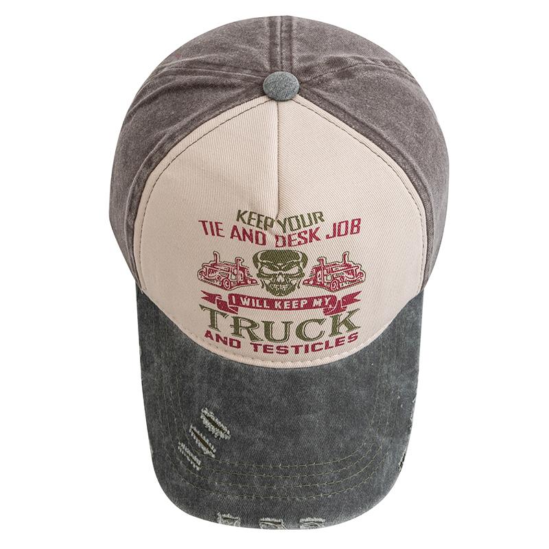 Șapcă de baseball unisex din bumbac spălat, cu imprimeu craniu, în stare de epuizare, reglabilă, casual, în aer liber, la modă, pălării de tată