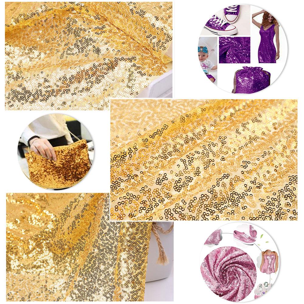 Sequin Fabric 3mm 1 Meter Sparkly Little Mermaid Fabric Outdoor Glitter Sequence Material for Dress Clothing Wedding Home Decor