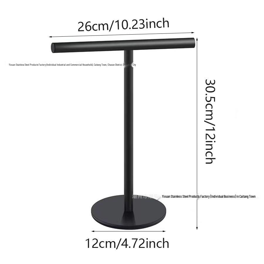 Space-Saving Vertical Towel Rack for Bathroom or Kitchen Countertop Storage