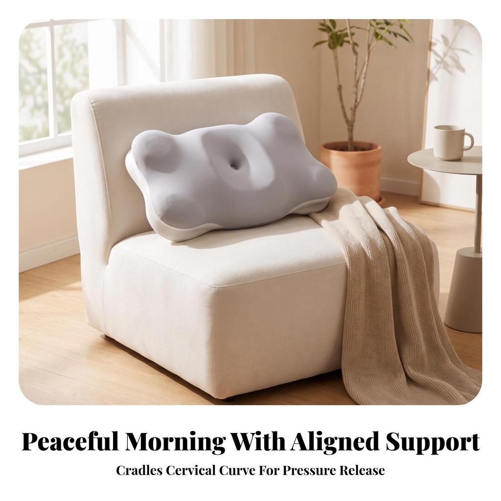 Neck Pillow with Cooling Cover Skin-Friendly Pillowcase Cozy