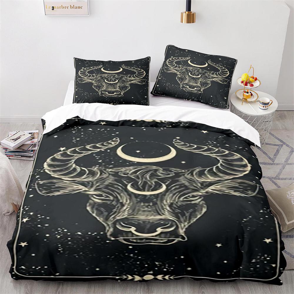 Mysterious Tarot Duvet Cover Set with Pillowcase Queen King Size Polyester Comforter Cover Fortune-Telling Element Tarot Card