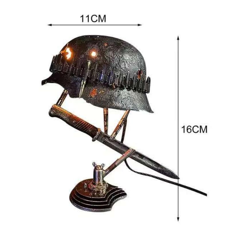 War relic lamp, commemorative historical resin desktop decoration, USB charging desk lamp, home decoration item