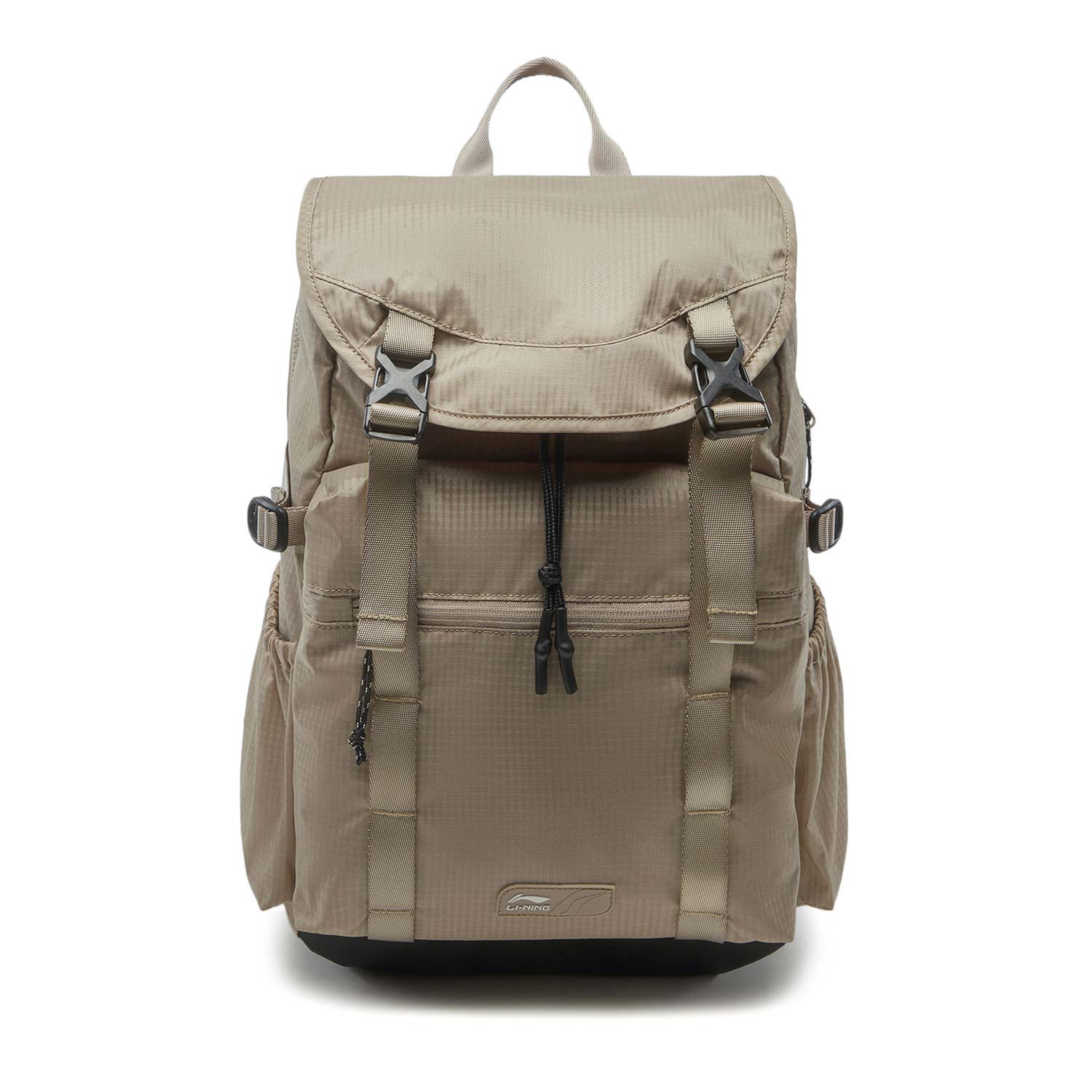 Li Ning Sports Lifestyle Series Cross Fashion Casual Outdoor Climbing Zipper Backpack Unisex backpack Fleece-Brown ABSU341-2 Mole Umber