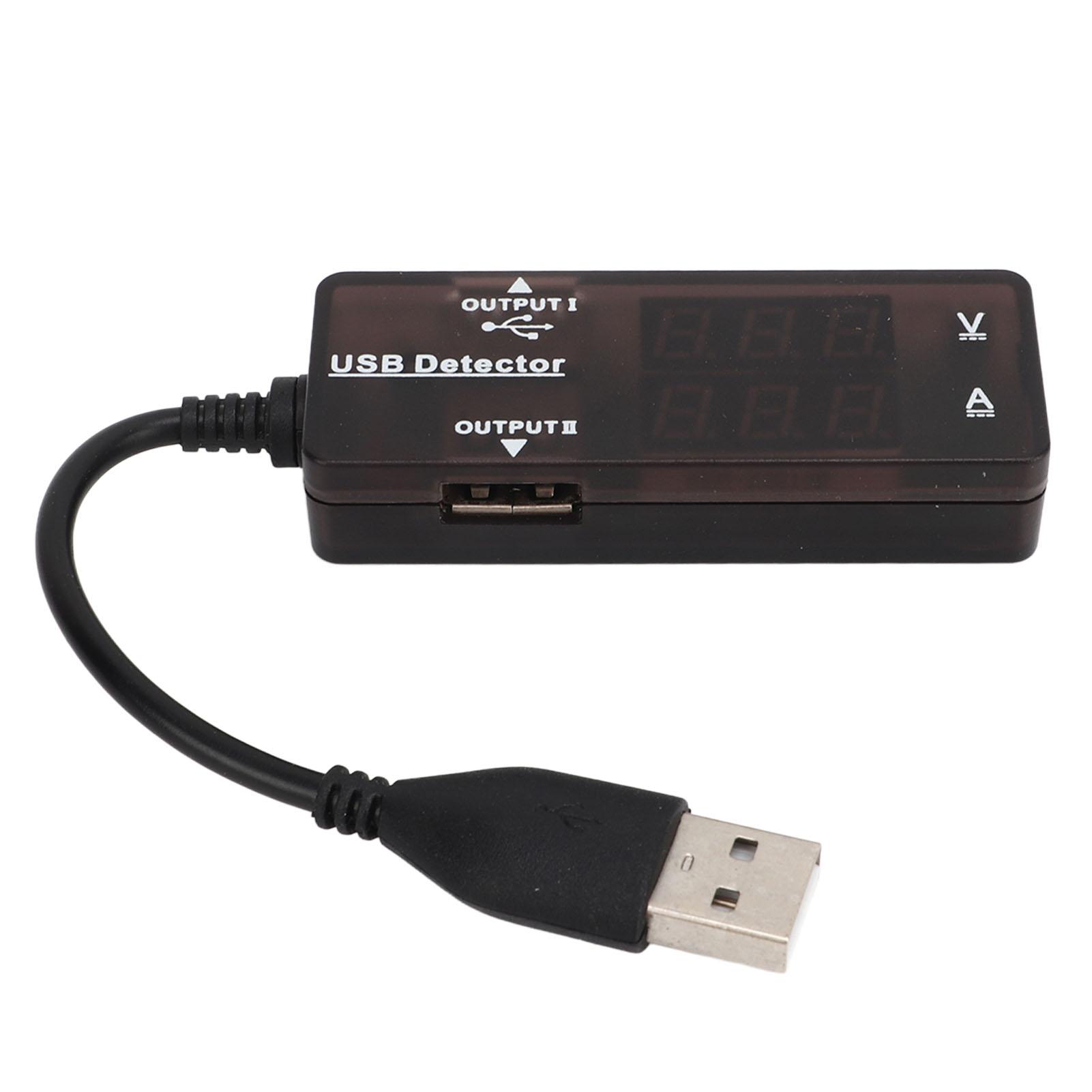 

Подвійний USB тестер напруги та струму Високострумова зарядка Безпечний Сигналізація перенапруги для мобільного телефону