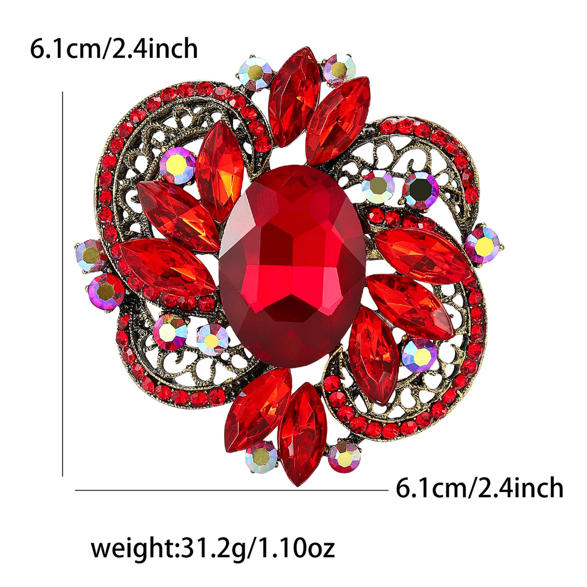 Модная индивидуальная брошь из сплава среднего размера из стекла, легкая роскошная преувеличенная женская брошь для платья, корсажа, ювелирные изделия, булавка