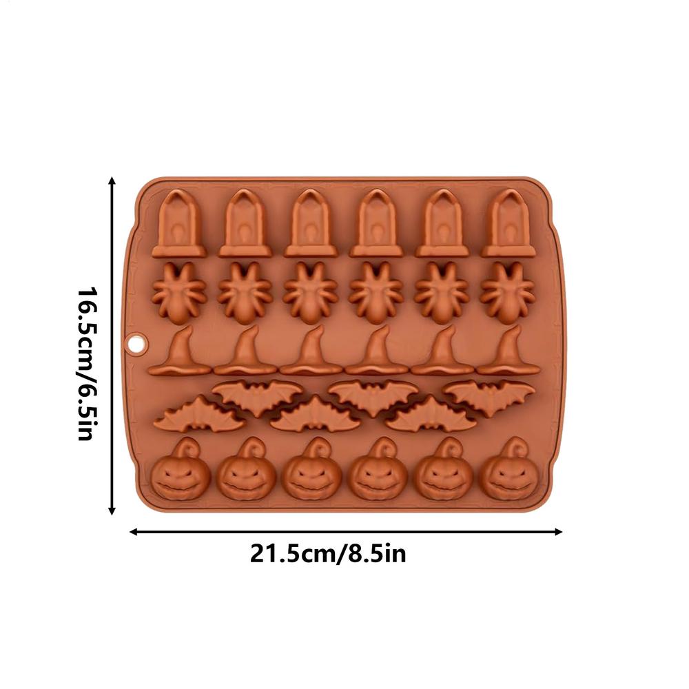 Halloween Chocolate Molds Jellies Skeleton Mould Easy Release Reusable Silicone Molds for Candy Chocolate Gummy Halloween cookie
