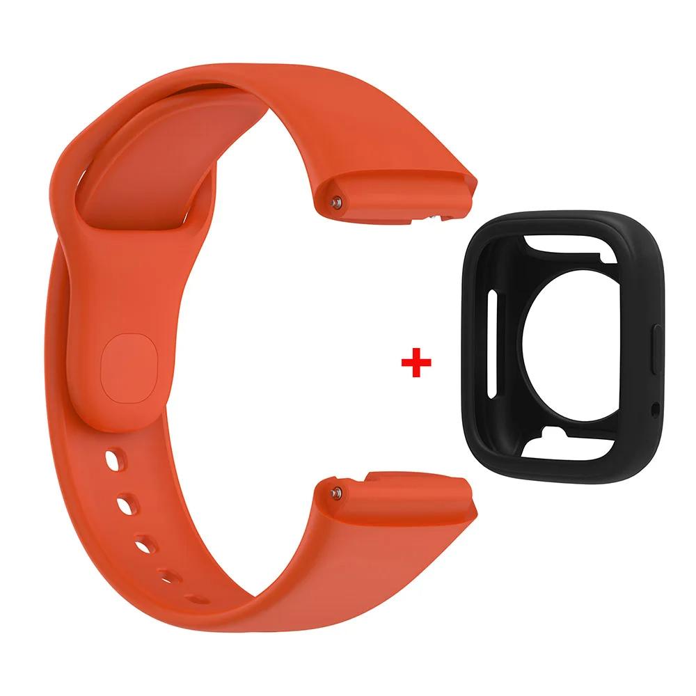 Silicone Strap For Redmi Watch 3 Active/Lite Bracelet Watchband + Protective Case Shell