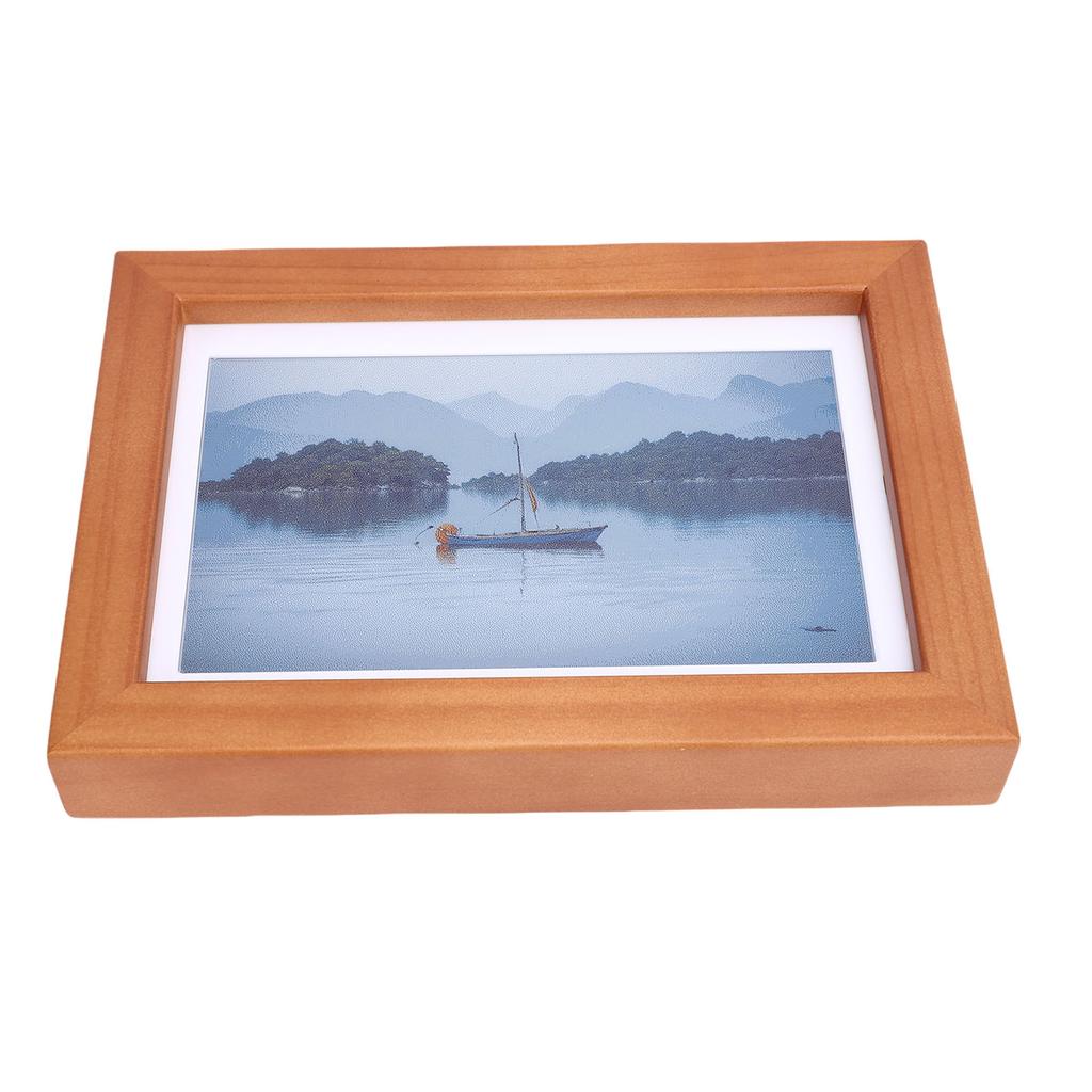 7.3 Inch E Paper Ink Display Photo Frame B Type E6 800x480 Full Color Wooden Electronic Picture Frame for Home