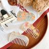 Korean Acetate Wide Tooth Comb for Women  Vintage Cute Cat Design Travel Portable Leopard Print Anti Static Kids Hair Comb