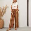 Summer Women's Plus Size Striped Loose Harlem Pants Retro Literary Casual Pant