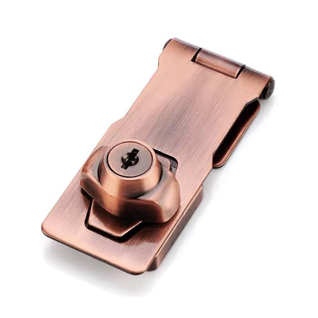 90 Degrees Rotation Knob Keyed Locking Hasp Double Door Cabinet Lock Twists Knob Keyed Locking Hasp Easy to Install