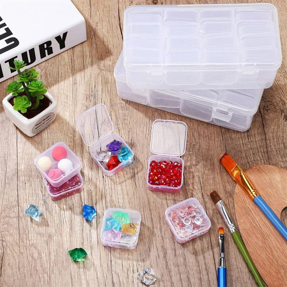 1Set Diamond Painting Plastic Storage Box DIY Nail Art Jewelry Earring Storage