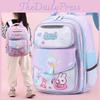 Durable Oxford Fabric Girls Backpack Spacious Cute Cartoon Design For Grades 3-4