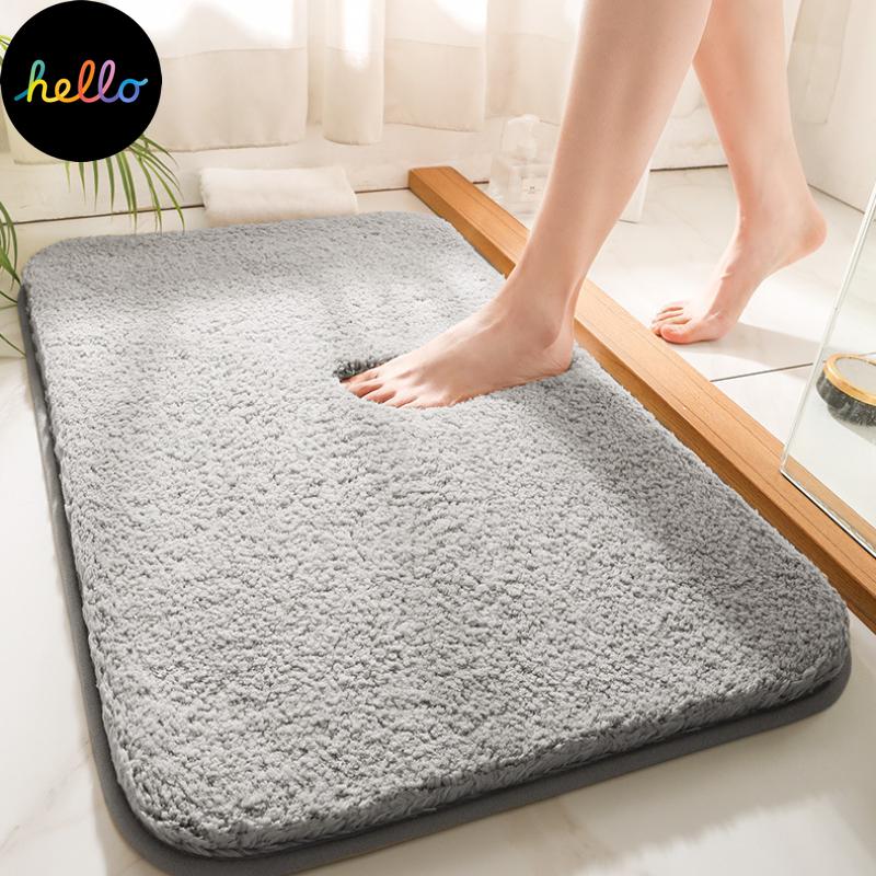 

Коврик для ванной Super T ck из пуха, украшение для дома, дверной коврик, нескользящий впитывающий коврик для ванной комнаты, супер мягкий волоконный коврик для ванной