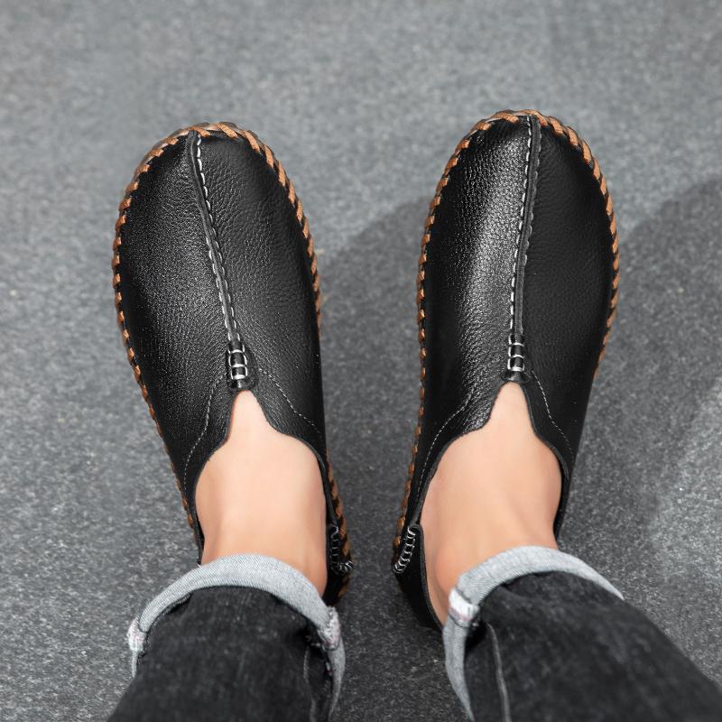 Fashion Men's Driving Shoes Handmade Leather Men Loafers Soft Breathable Men's Casual Shoes Zapatillas Hombre Big Size 39-48