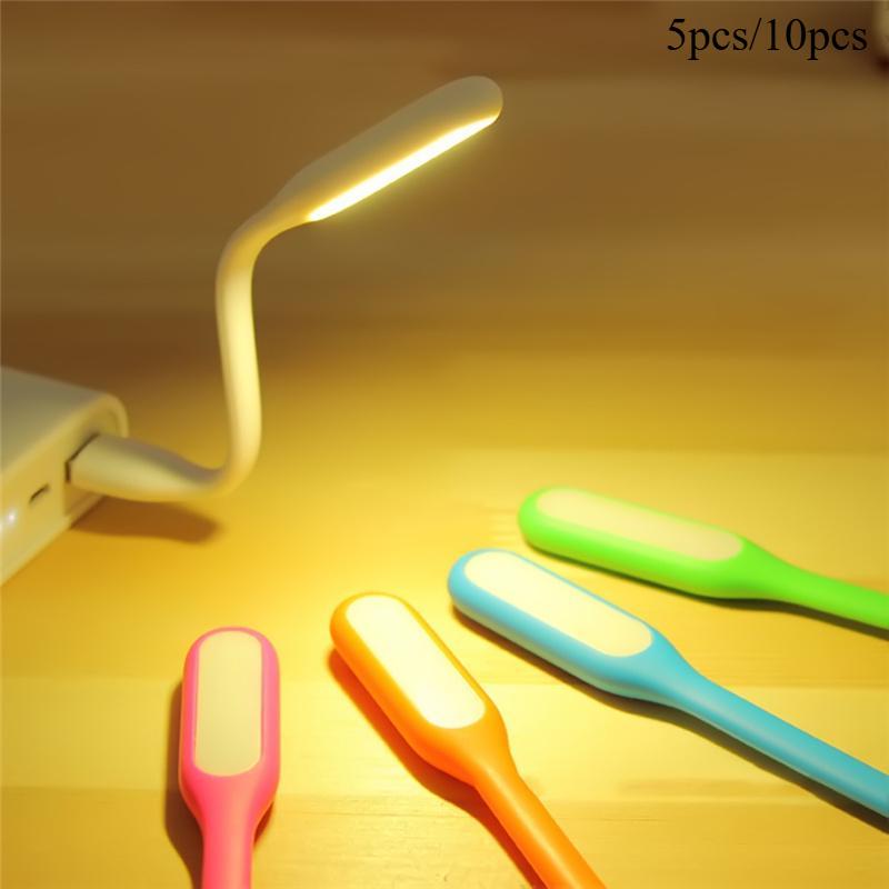 5pcs/10pcs Mini Deak Light  USB Lamp for Notebook Computer Laptop PC Portable Flexible USB Light Foldable