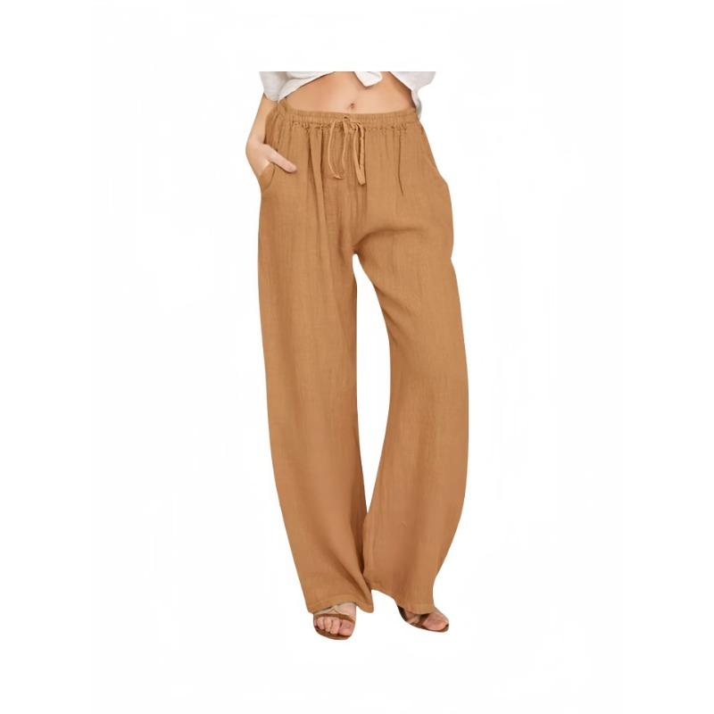 Summer and Autumn Casual Women's Wear In Europe, America, and Europe Large Loose Cotton Hemp Casual Pants