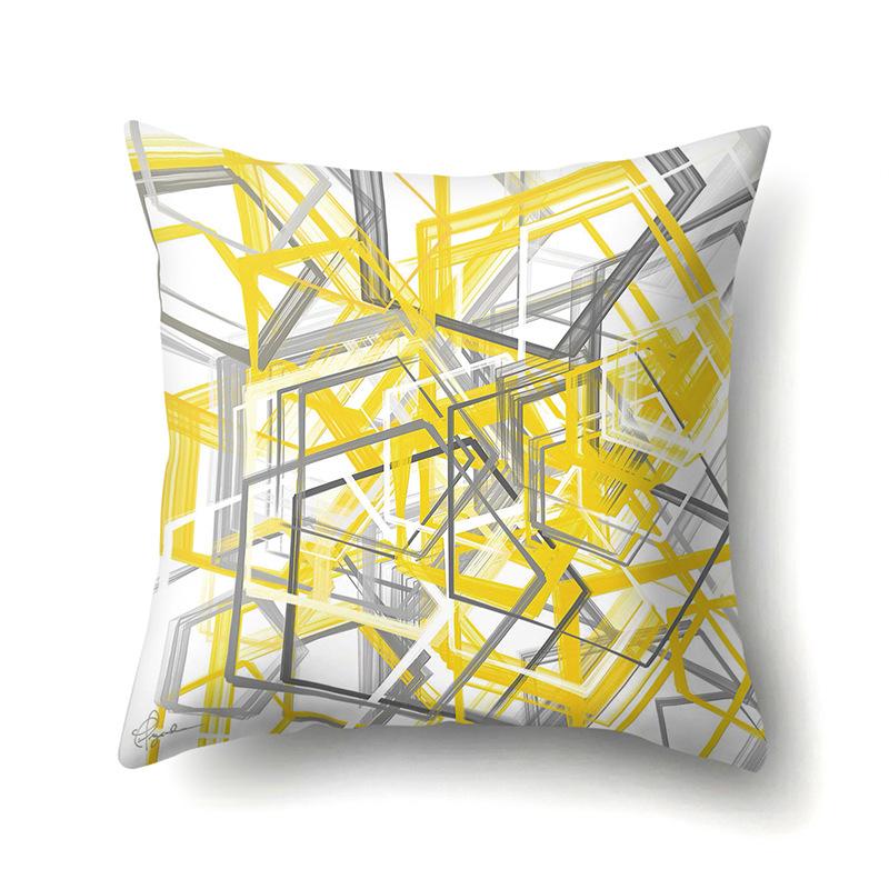 Polyester Kissenbezug Bedruckte Dekoration Sonnenblume Frühling und Herbst Heim Kissenbezug Auto Kissenbezug Nachttisch Kissenbezug