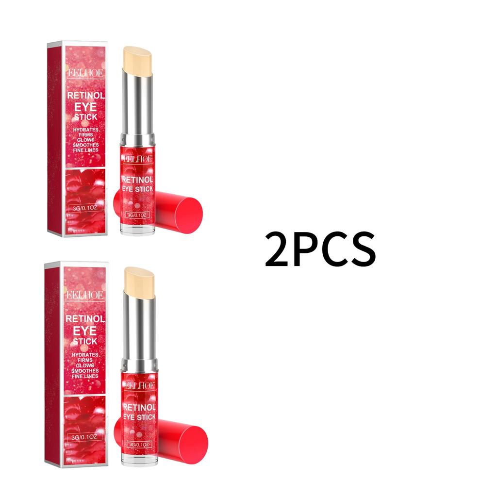EELHOE  Retinol Eye Stick For Wrinkles Eye Cream Stick Fine Lines Moisturizing Eye Area Care Under Eye Bags Dark Circles Reduction 3g