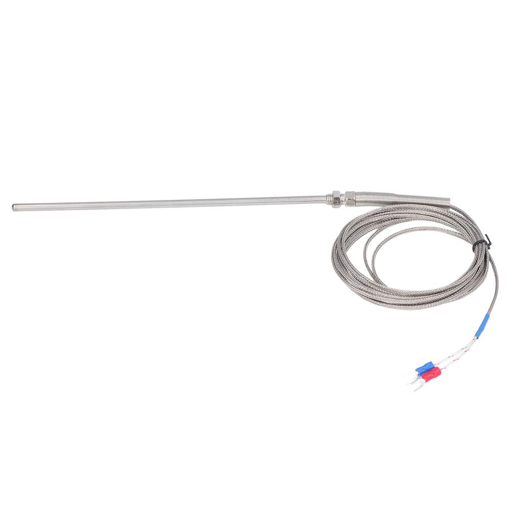 Thermoelement Typ K, Thermoelementsonde aus Edelstahl zur Temperaturmessung, 200 mm, 3 Meter