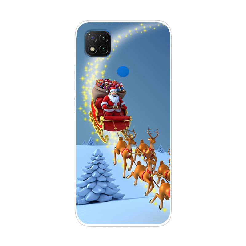 Soft Silicone Case For Xiaomi Redmi 9C NFC Case Soft TPU Christmas Phone Case For Xiaomi Redmi 10C 9C Case Redmi 9 C NFC Cover
