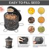 Bird Feeder for Outdoors Hanging, Wild Bird Feeders with Metal Mesh, Squirrel Proof Birdfeeder,4.3lb Retractable Seed Feeder,6 Perches for Bluebird,