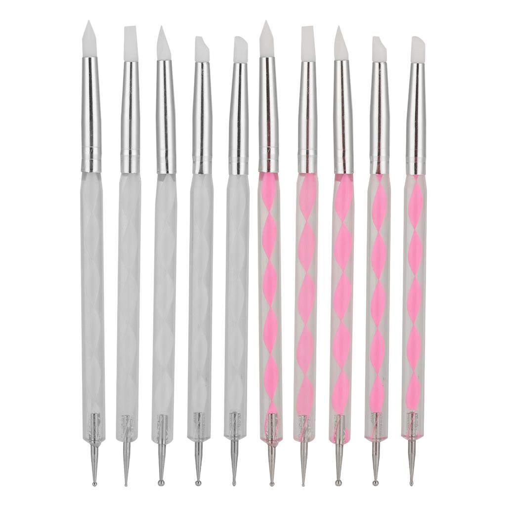 5pcs Nail Art Dotting Pen  Ended Nail Painting Pen  Carving Pen with Acrylic Handle