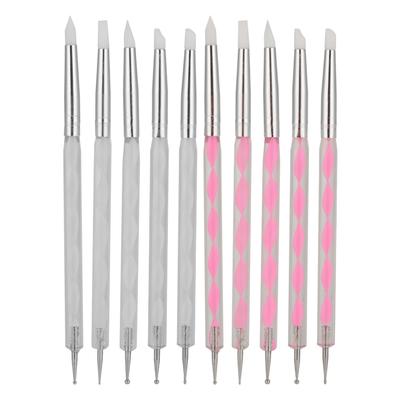 5pcs Nail Art Dotting Pen Ended Nail Painting Pen Carving Pen with Acrylic Handle