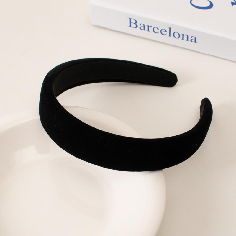 

European and American Red Black Velvet Headband Women Girls Hair Bands Elegant Hairband for Holiday Party Hair Accessories