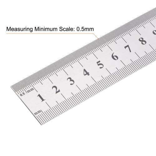 uxcell Stainless Steel Ruler, Straight Edge Measuring Tool for Woodworking, Painting, and Crafts, 40cm Long x 0.7mm Thick x 29mm Wide, Silver Tone