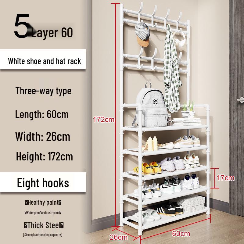 Kedi All-in-One Coat, Hat, and Shoe Rack for Bedroom and Living Room