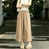 Fashion Loose Linen Thin Nine-point Casual Wide-leg Pants Women's 1116 Summer Thin High-waisted Straight-leg Pants