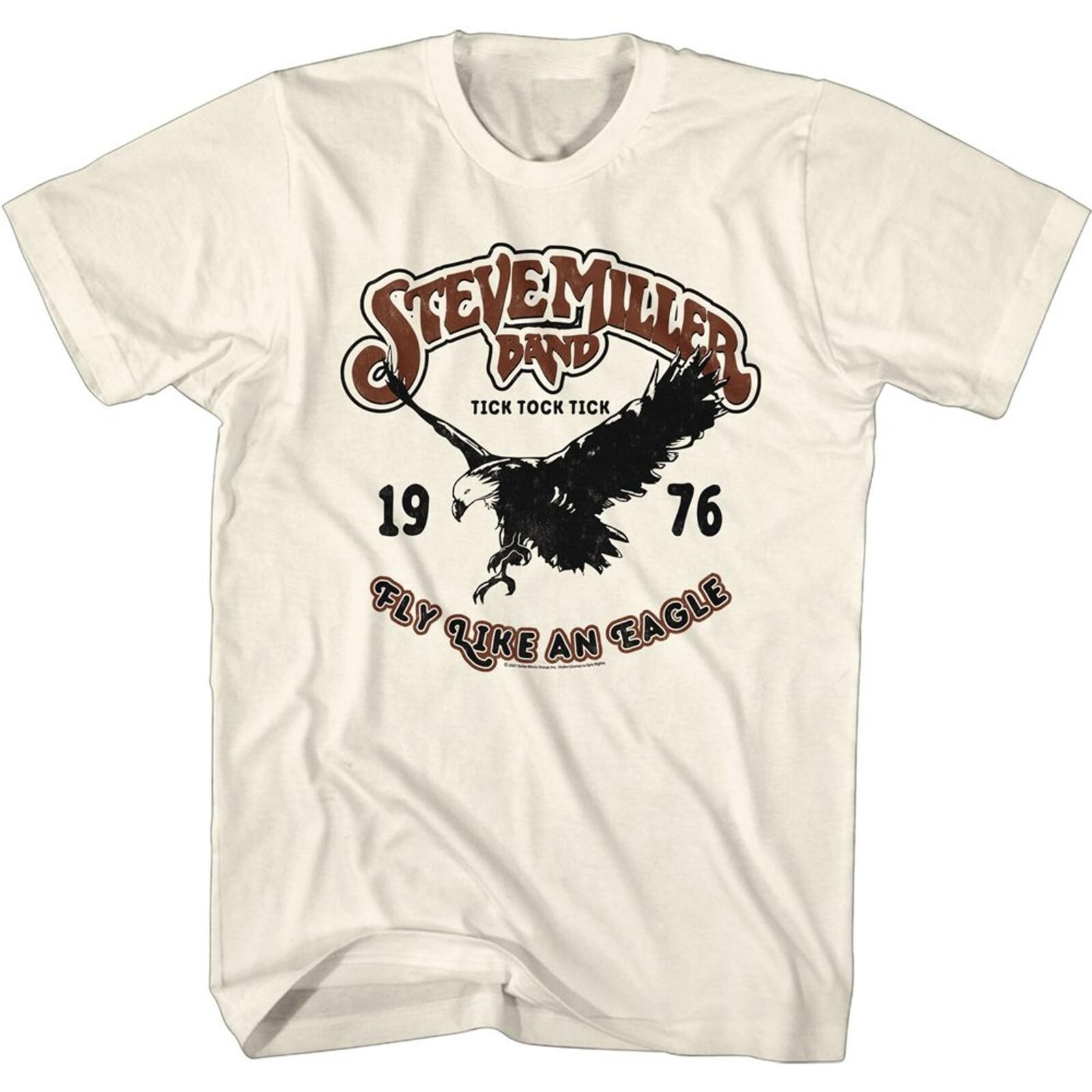 Vtg 1976 Steve Miller Band Music Tour Cotton White Men Women Shirt AG314 S разноцветный