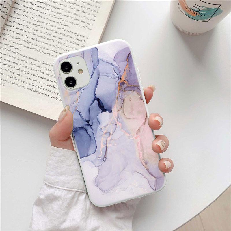Marble Crack Matte Silicone Phone Cases For iPhone 12 13 Mini 11 Pro Max SE 2020 XS Max XR X 5 5s 6 6S 7 8 Plus Case Soft Cover