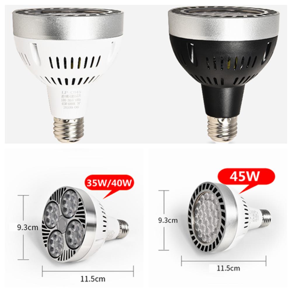 Led High Power Par30 Light Bulb 35w 45w E27 Super Bright Energy-saving Lamp 220v Spotlight Lighting Daylight Bedroom Balcony