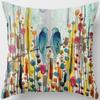 Oil Painting Floral Printing Pillowcase Home Decoration Car Sofa Decoration Pillowcase Ornament